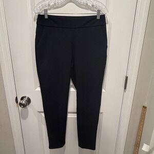 Tommy Bahama Womens Ankle Pants Pull On Stretch Black Large